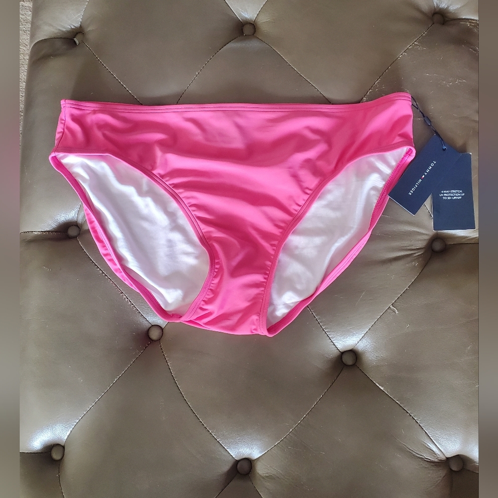 TOMMY HILFIGER Womens Bubble Gum Pink Bikini Bottoms Size XXL